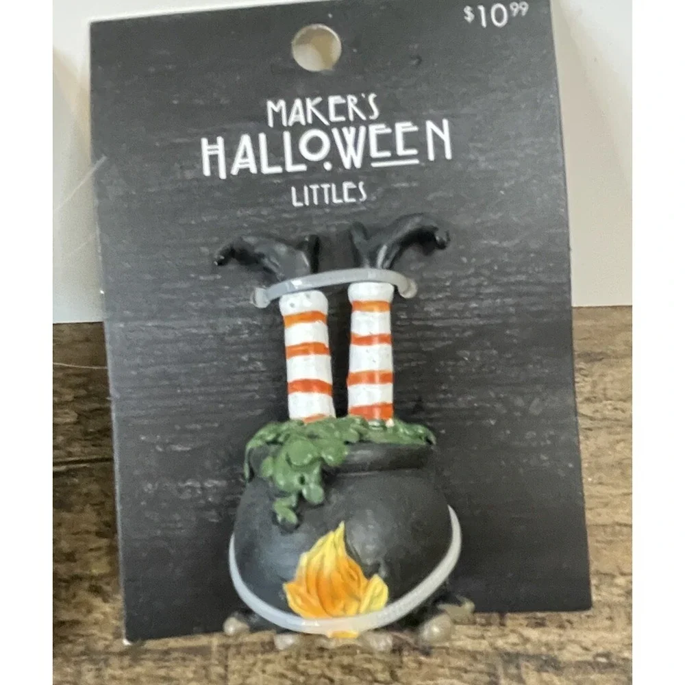 Makers Halloween Littles Witch & Brew Ceramic Figures Jo Ann Stores Purple